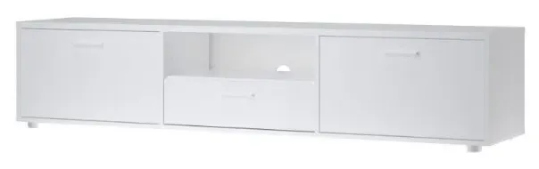 Media Large TV Unit with Storage - White