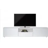 Media Large TV Unit with Storage - White