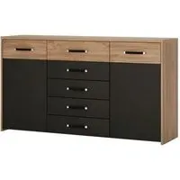 Monaco 2 Door Sideboard - Black, Oak