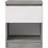 Naia 1 Drawer Bedside Cabinet - Grey, White Gloss