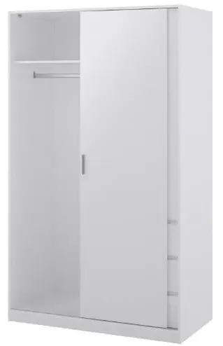 Naia 2 Door 3 Drawer Wardrobe - White