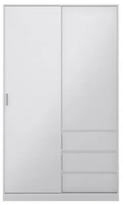 Naia 2 Door 3 Drawer Wardrobe - White