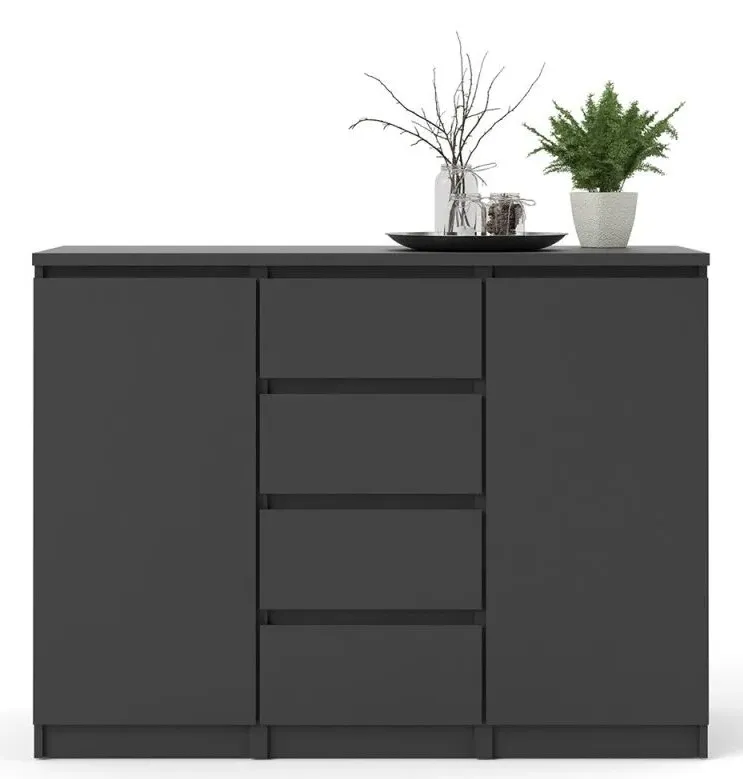 Naia 2 Door Small Sideboard - Black