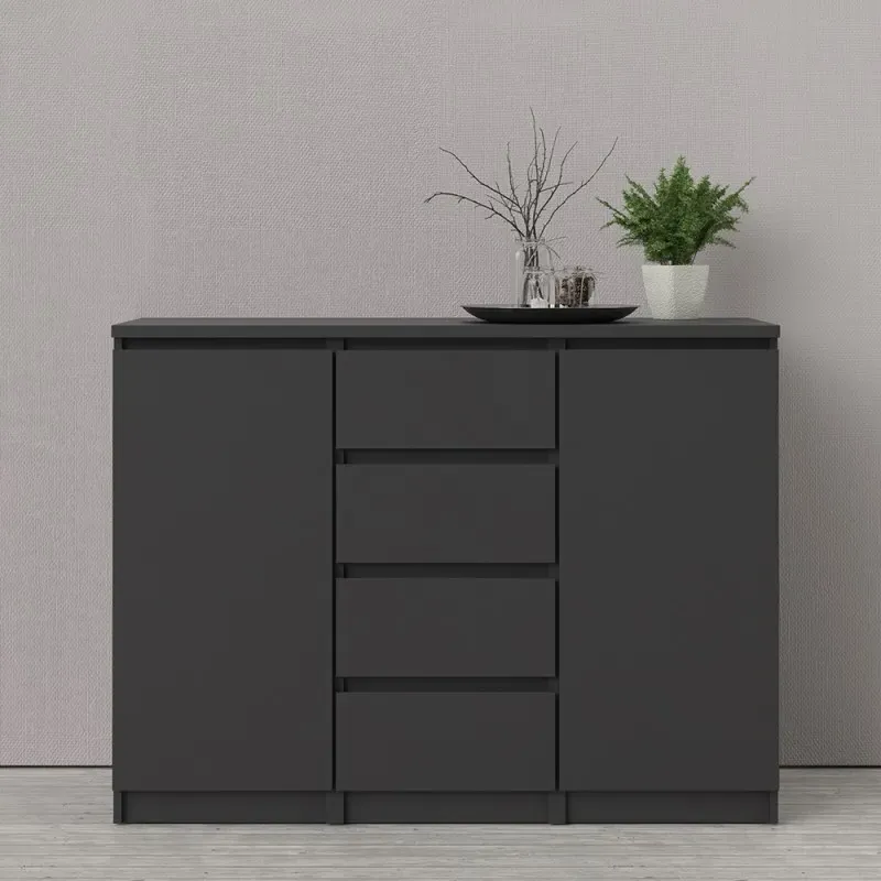 Naia 2 Door Small Sideboard - Black