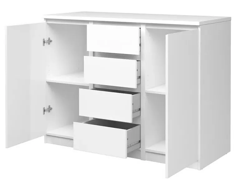 Naia 2 Door Small Sideboard - White Gloss