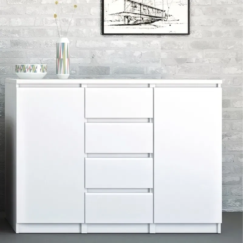 Naia 2 Door Small Sideboard - White Gloss