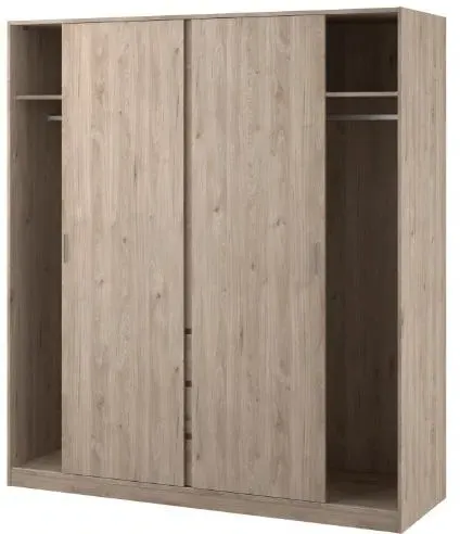 Naia 3 Door 3 Drawer Wardrobe - Oak