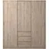Naia 3 Door 3 Drawer Wardrobe - Oak