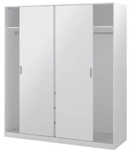 Naia 3 Door 3 Drawer Wardrobe - White