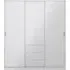 Naia 3 Door 3 Drawer Wardrobe - White