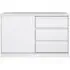 Naia Sliding Door Storage Unit - White, High Gloss