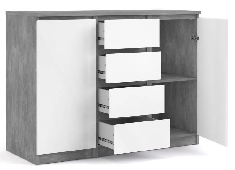 Naia Small Sideboard - Grey, White