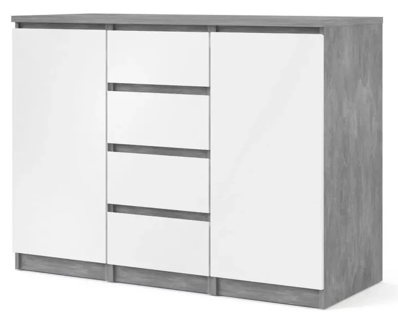 Naia Small Sideboard - Grey, White