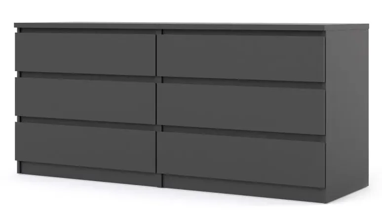 Naia Wide Chest of Drawers - Black