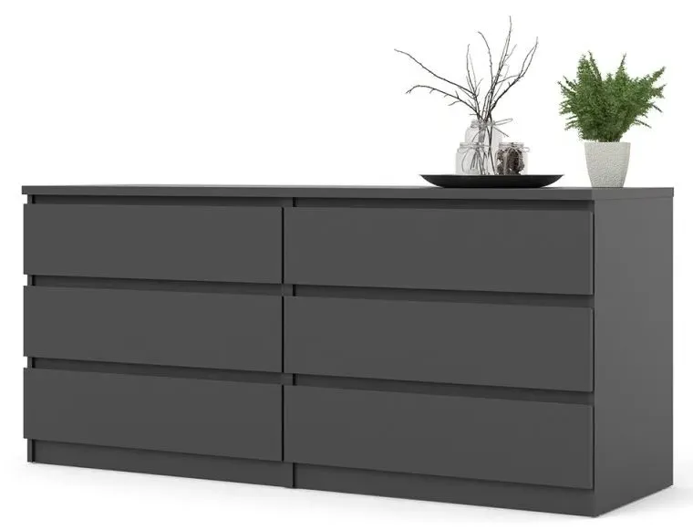 Naia Wide Chest of Drawers - Black
