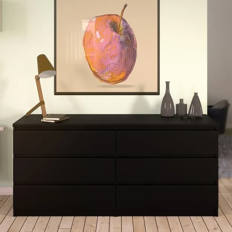 Naia Wide Chest of Drawers - Black