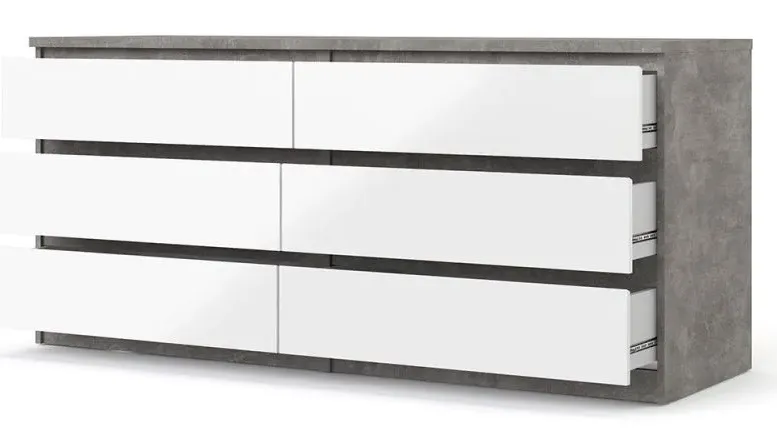 Naia Wide Chest of Drawers - Grey