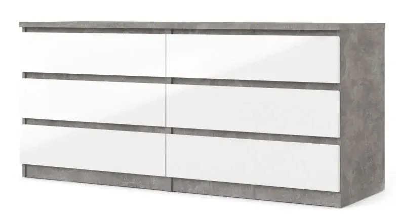 Naia Wide Chest of Drawers - Grey