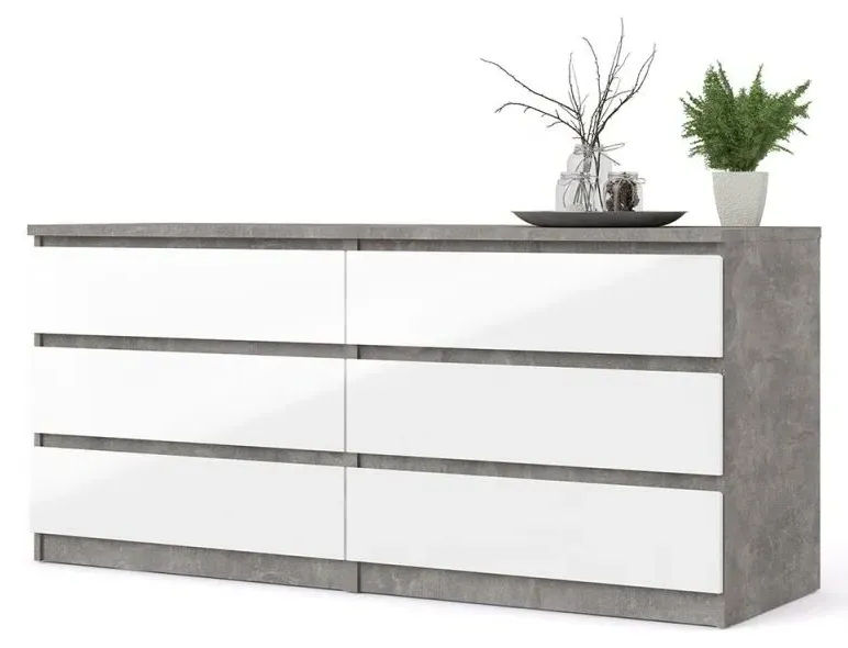 Naia Wide Chest of Drawers - Grey