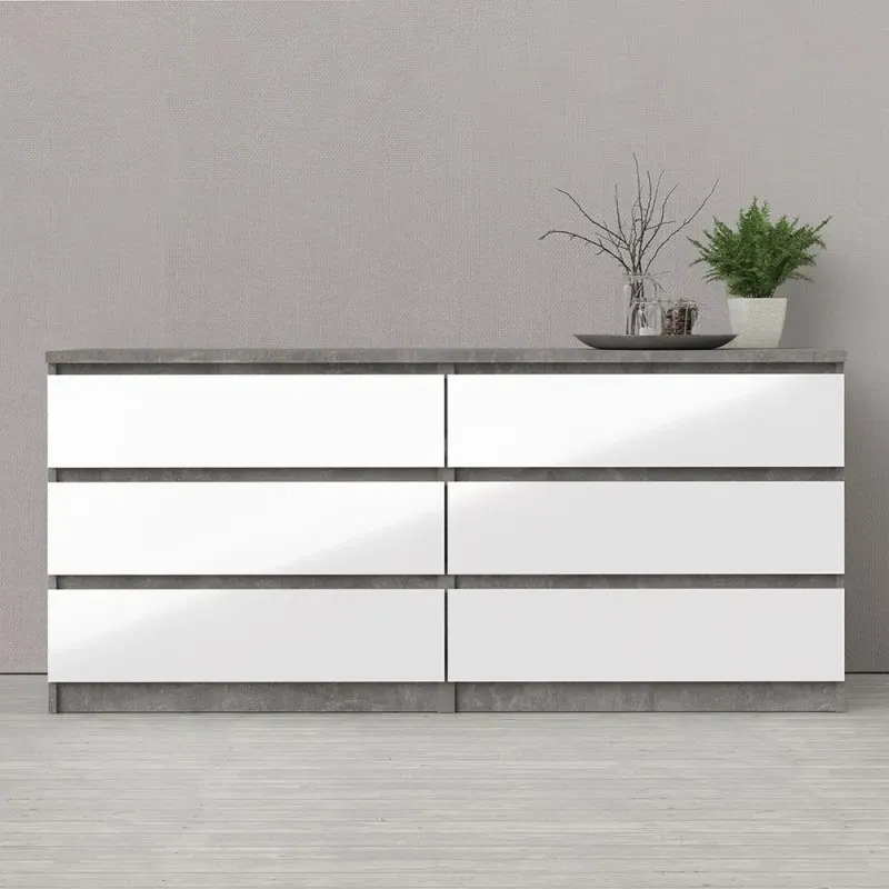 Naia Wide Chest of Drawers - Grey