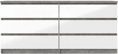 Naia Wide Chest of Drawers - Grey