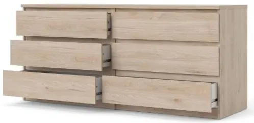 Naia Wide Chest of Drawers - Oak