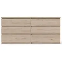 Naia Wide Chest of Drawers - Oak