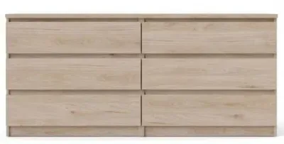 Naia Wide Chest of Drawers - Oak image