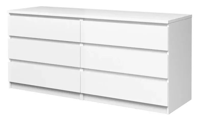 Naia Wide Chest of Drawers - White Gloss