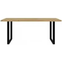 Nikomedes Chevron 6 Seater Dining Table - Oak