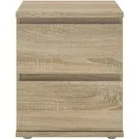 Nova 2 Drawer Bedside Cabinet - Oak