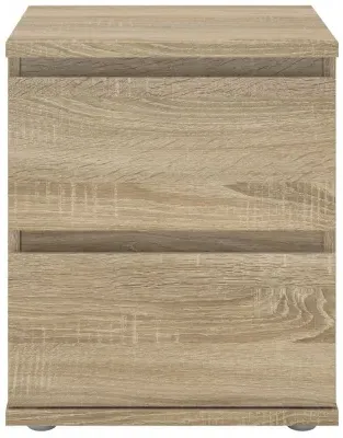 Nova 2 Drawer Bedside Cabinet - Oak image