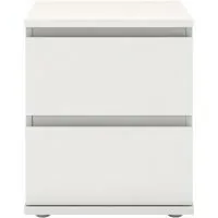 Nova 2 Drawer Bedside Cabinet - White