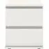 Nova 2 Drawer Bedside Cabinet - White