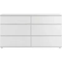 Nova 6 Drawer Wide Chest - White