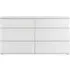Nova 6 Drawer Wide Chest - White