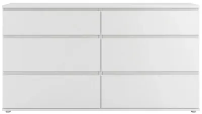 Nova 6 Drawer Wide Chest - White image