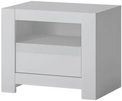 Novi 1 Drawer Bedside Table - Alpine White image