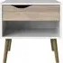 Oslo 1 Drawer Bedside Table - White, Oak