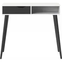Oslo 1 Drawer Console Table - White, Black
