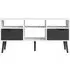 Oslo 117cm TV Unit with Storage - White, Black