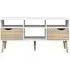 Oslo 117cm TV Unit with Storage - White, Oak