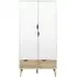 Oslo 2 Door 2 Drawer Double Wardrobe - White, Oak