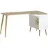 Oslo 2 Drawer Desk - White, Oak Effect