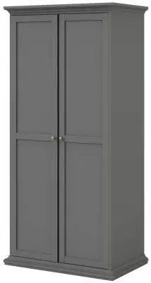 Paris 2 Door Wardrobe - Matt Grey