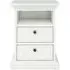 Paris 2 Drawer Bedside Cabinet - White