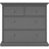 Paris 4 Drawer Chest - Matt Grey