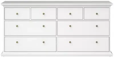 Paris 8 Drawer Wide Chest - White image