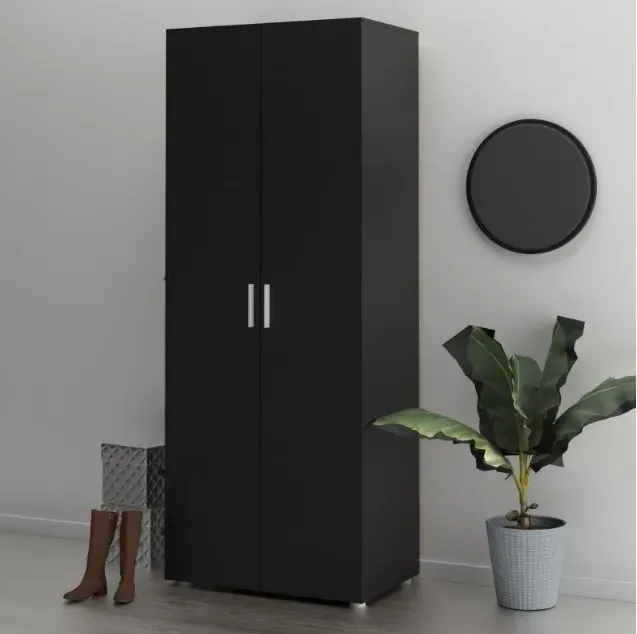 Pepe 2 Door Wardrobe - Black