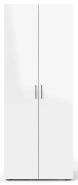 Pepe 2 Door Wardrobe - Oak, White Gloss